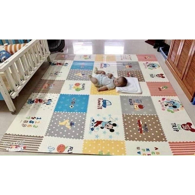 Thảm xốp cho bé XPE gấp gọn, tấm lót trải sàn chống thấm chống trơn