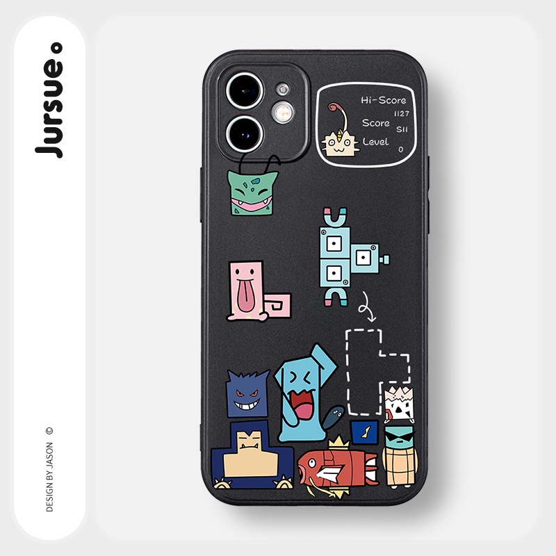 Ốp lưng JURSUE mềm chống bẩn hoạt hình dễ thương đẹp cho iPhone 13 12 11 Pro Max SE 2020 X XR XS ip 8 7 6 6S Plus Y278