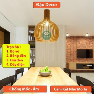 Đèn Gỗ Củ Tỏi Trang Trí Nhà Cửa Đẹp mắt