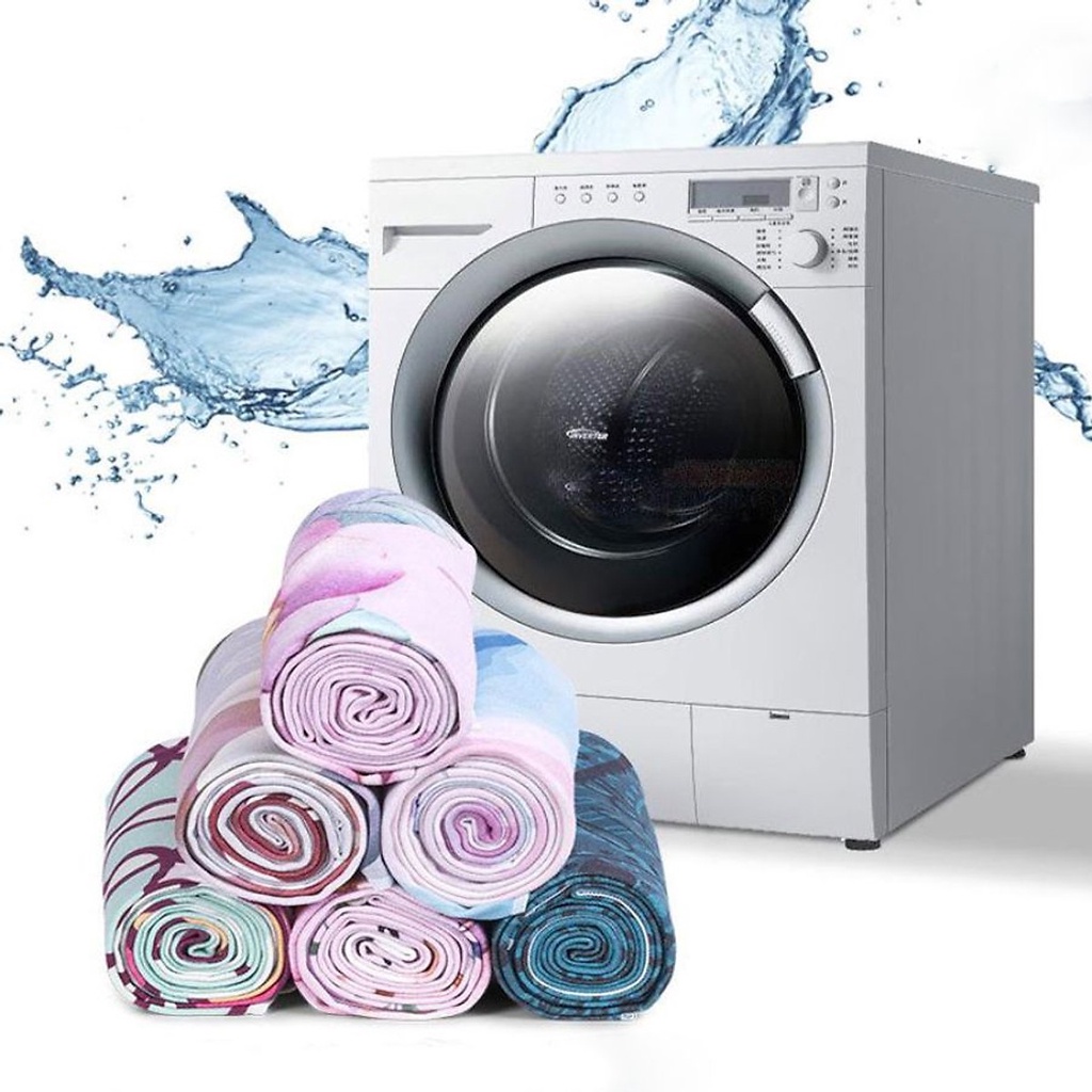 Khăn trải thảm tập YOGA Cao Cấp 3D Pido Bám Siêu Dính  - Tặng kèm túi đựng