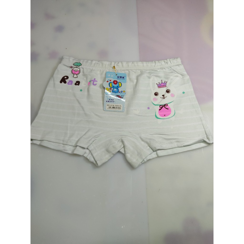 Quần lót đùi cotton cho bé gái họa tiết dễ thương size cho bé 14-29kg