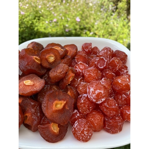 Ô mai mix 2 loại mận cơm + đào bổ hộp 500G