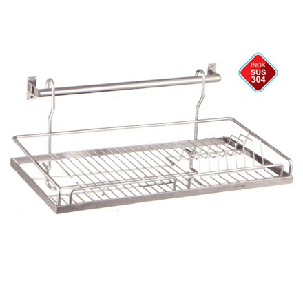 Kệ chén treo 1 tầng cao cấp inox304 không gỉ, dễ tháo lắp