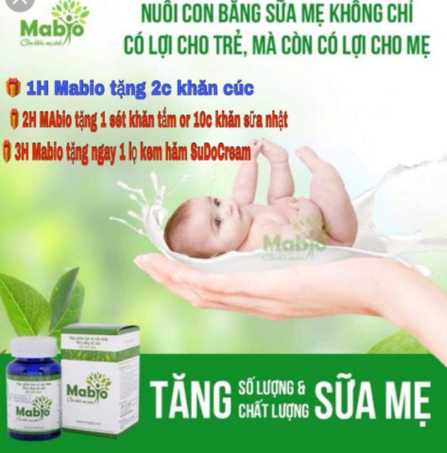 Viên uống lợi sữa Mabio - Tăng số lượng sữa