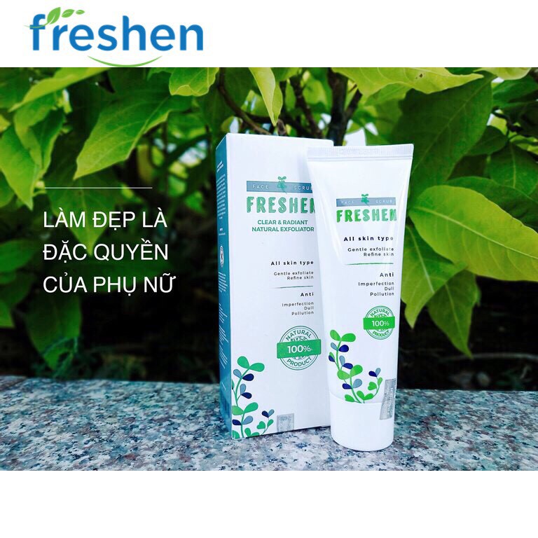 Freshen Gel tẩy tế bào chết hữu cơ và làm sạch mụn đầu đen chiết suất từ Rau Sam