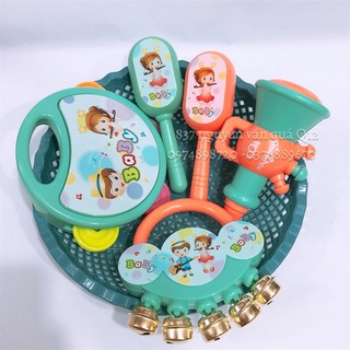 [Siêu rẻ][Chọn mẫu] Đồ chơi rỗ lục lạc trống nhựa tốt y hình cho bé 