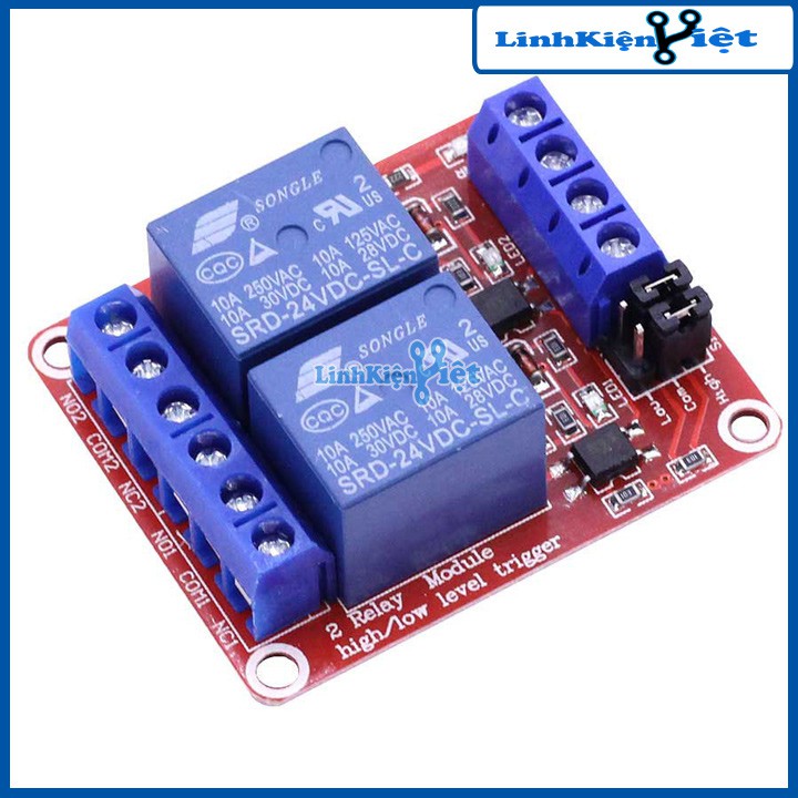 Module Relay 24VDC 1/2 Kênh High/Low