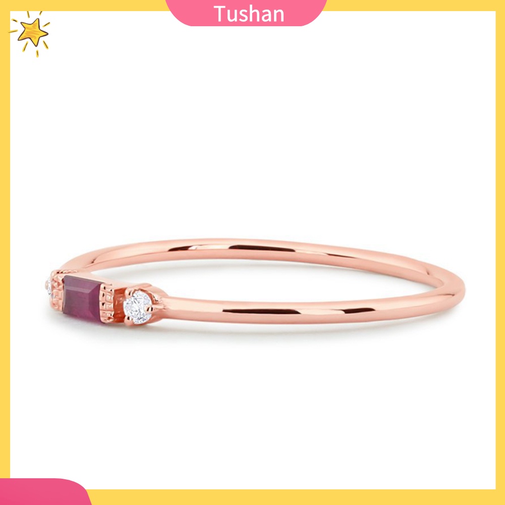 Nhẫn Đính Hôn Đính Đá Zircon Sang Trọng