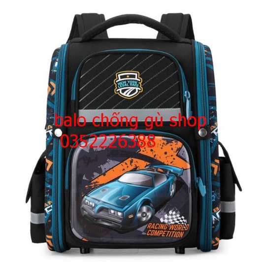 Balo cho bé nam nữ tiểu hoc, Balo chống gù cấp 1 bé trai gái siêu nhẹ, in 3D cao cấp dễ thương