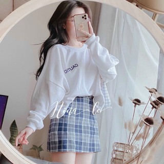SET ÁO THUN CHÂN VÁY CARO (KÈM VIDEO HÌNH THẬT)