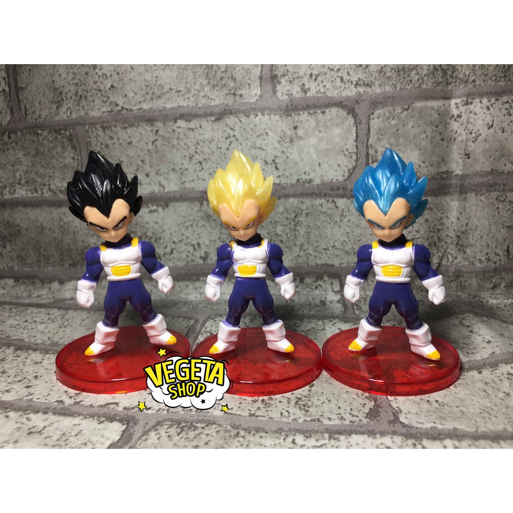 Mô hình Dragon Ball - Set 3 mô hình Vegeta SSJ Blue God - WCF - Cao 7cm