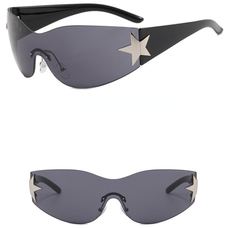 (JIUERBA) Kính Râm Không Gọng Chống Tia UV Thiết Kế Phong Cách Vintage