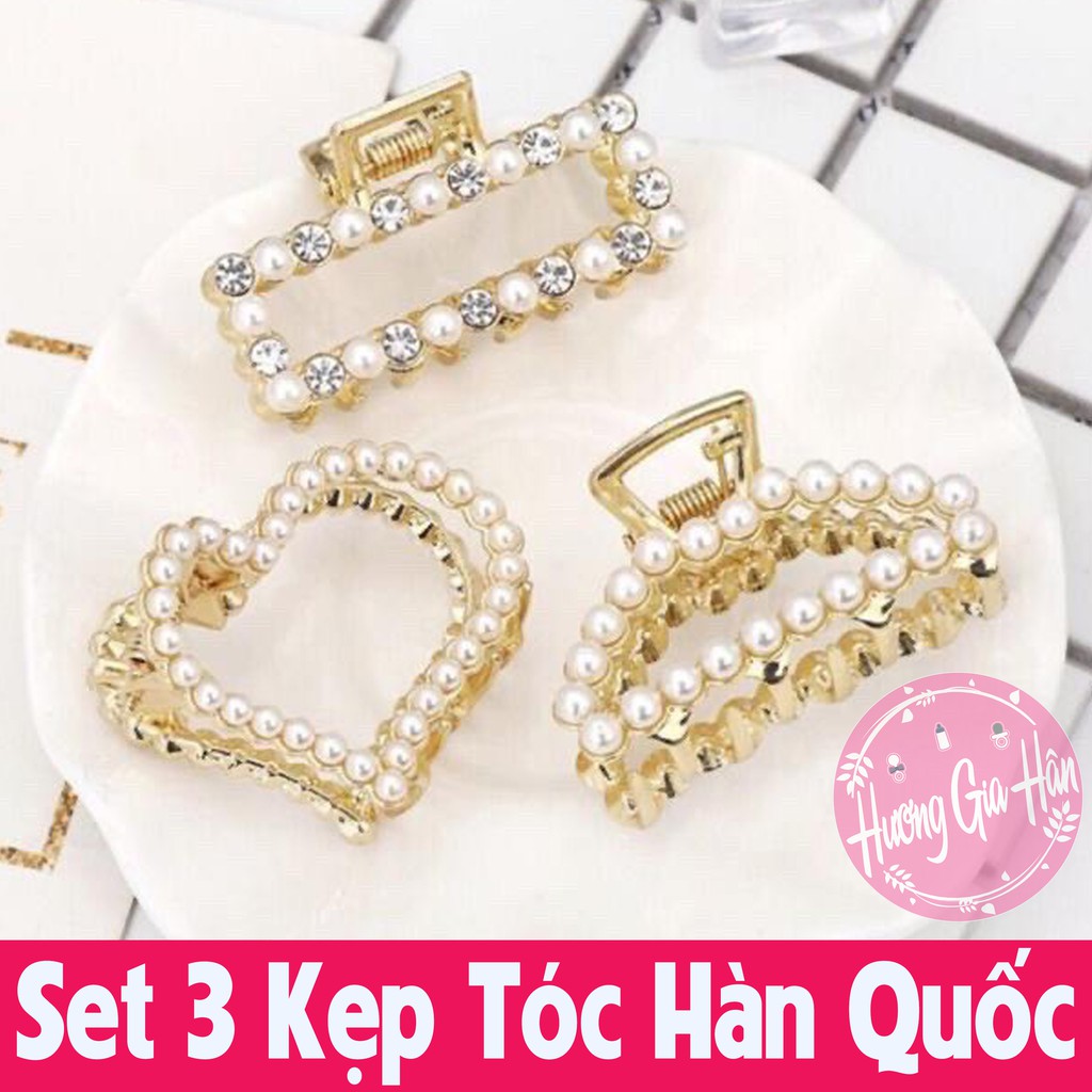 ❌Giá Sốc❌Set 3 Kẹp Tóc Ngọc Trai Nhân Tạo Hàn Quốc Siêu Hót