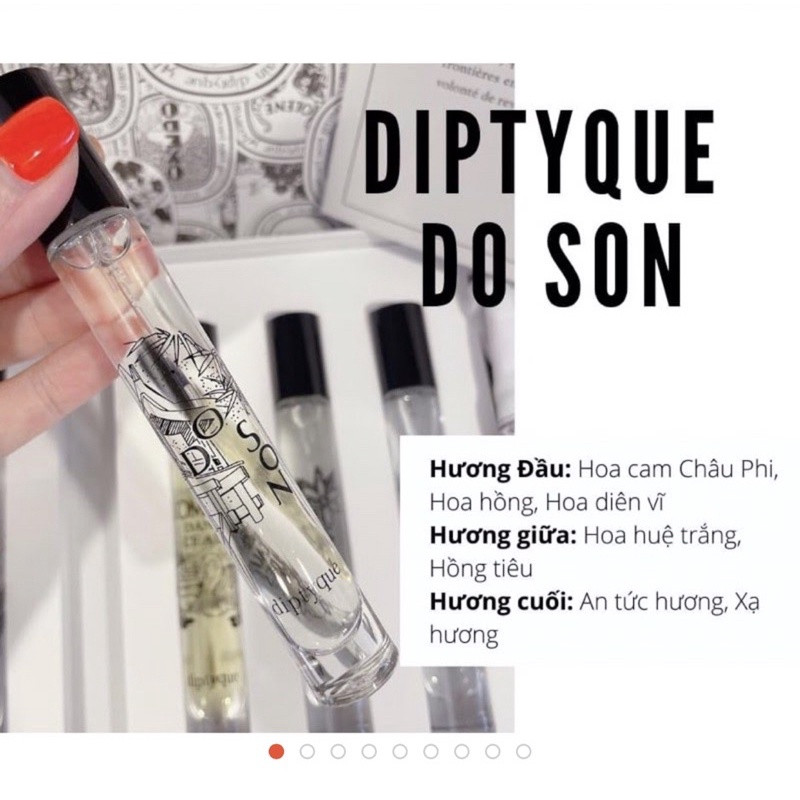 Hót Sét nước hoa Diptyque gồm 5 mùi top của hãng , mỗi ống 7, 5 ml | Thế Giới Skin Care