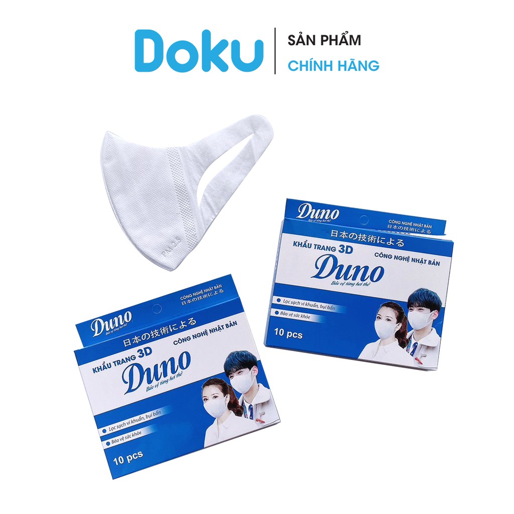 Khẩu trang 3D Mark DoKu - Công nghệ Nhật Bản ôm mặt (1hộp/10c)