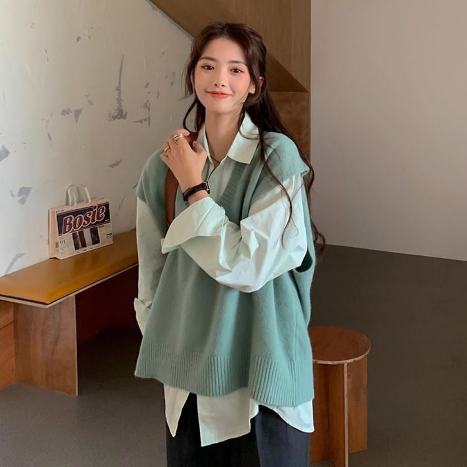 【Yuki】Set áo sơ mi + gile đậm chất phong cách Hàn QUốc có bán lẻ | BigBuy360 - bigbuy360.vn