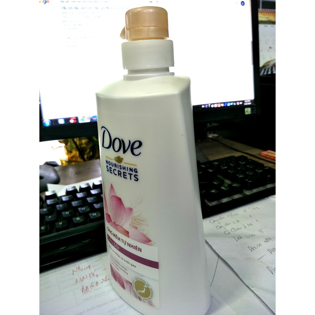 Dầu gội Dove óng mềm tự nhiên mới 650g