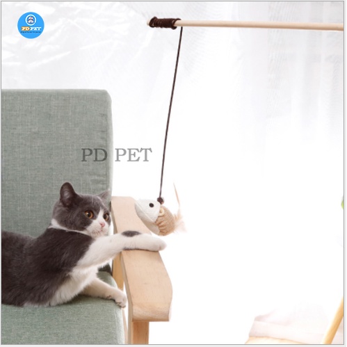 Đồ chơi cho mèo, thú cưng, chó dây hình nhiều con vật, huấn luyện mèo tinh nhanh siêu dễ thương