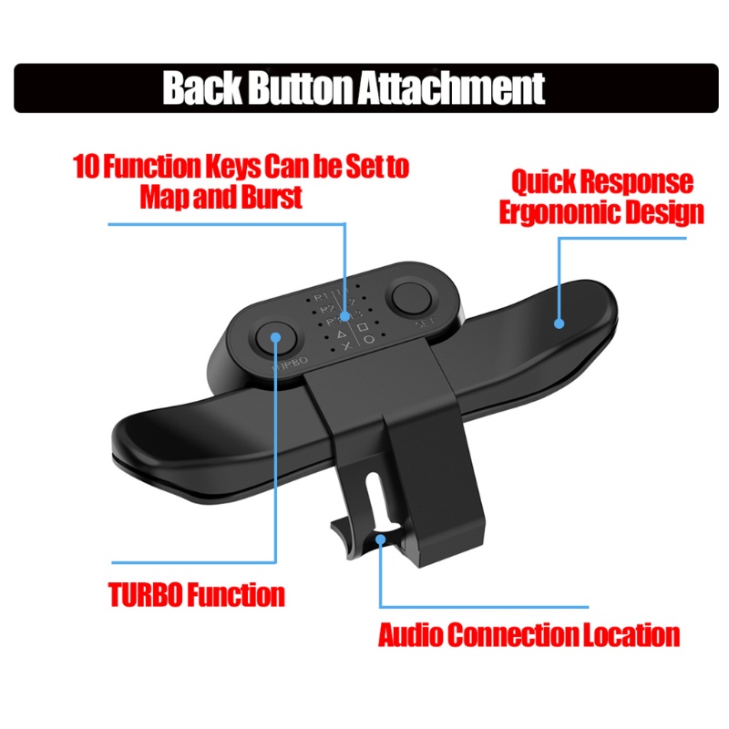 Nút điều khiển sau mở rộng chuyển đổi phím Turbo cho tay cầm chơi game PS4