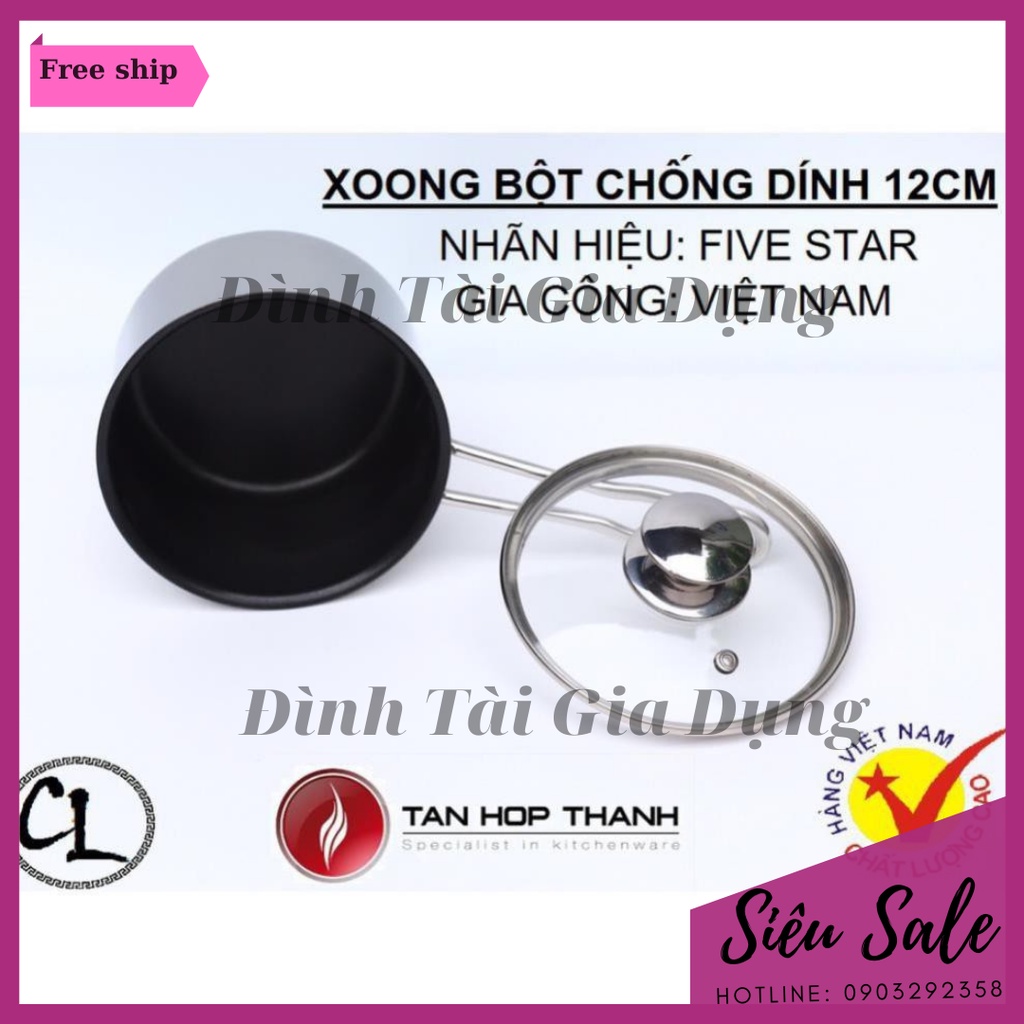Nồi nấu cháo cho bé , quấy bột chống dính cho bé Fivestar nhiều size
