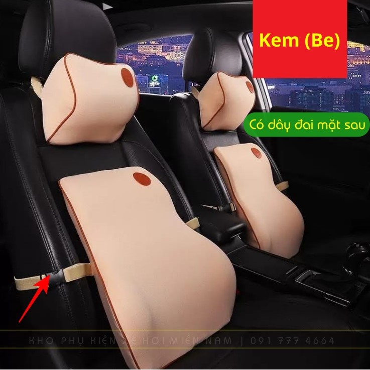 Gối Tựa Đầu,Tựa Lưng Cao Su Non🚗NGỒI LÀ SƯỚNG🚗Cao Su Non Cao Cấp,Tạo Cảm Giác Êm Ái,Thoải Mái Nhất