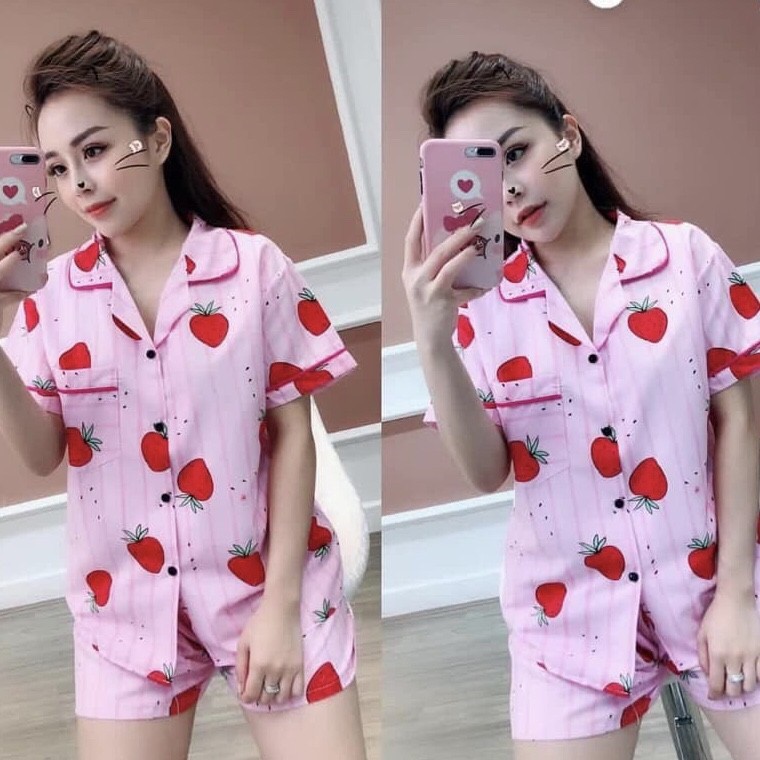 [Bộ Ngủ Pijama Đùi]-Vải Kate Thái Loại 1-Hàng Thiết Kế. | BigBuy360 - bigbuy360.vn