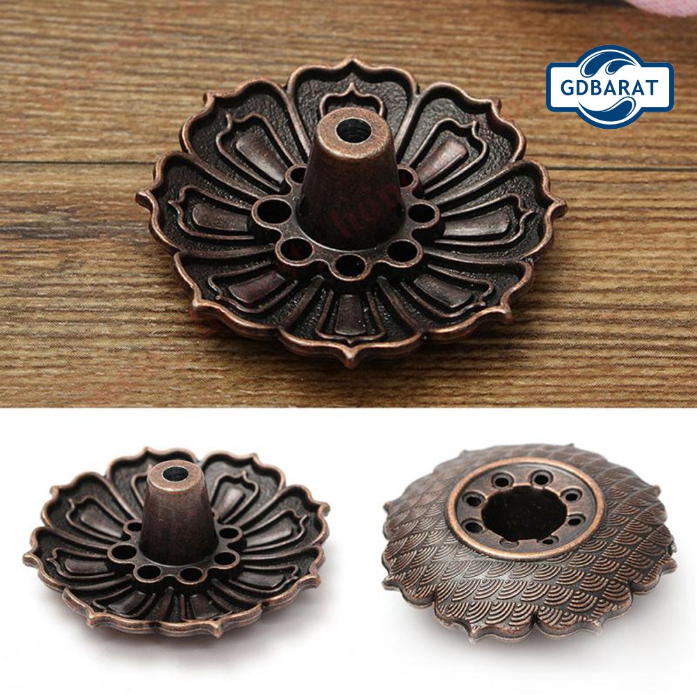 Đế Cắm Nhang 9 Lỗ Hình Hoa Sen Bằng Đồng Tiện Dụng