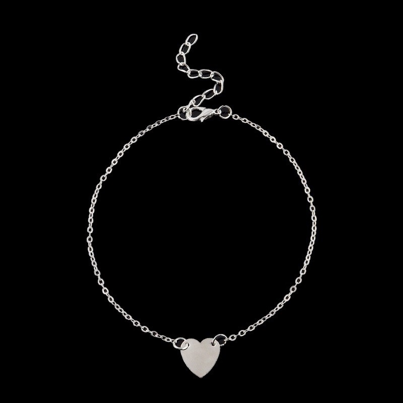 Lắc Chân Mặt Hình Trái Tim Thời Trang Cho Nữ