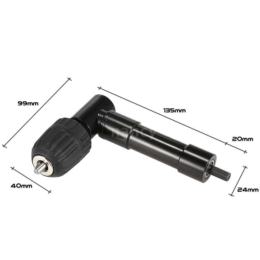 Đầu gắn mũi khoan không lõi bẻ góc 90 độ 0.8-10mm