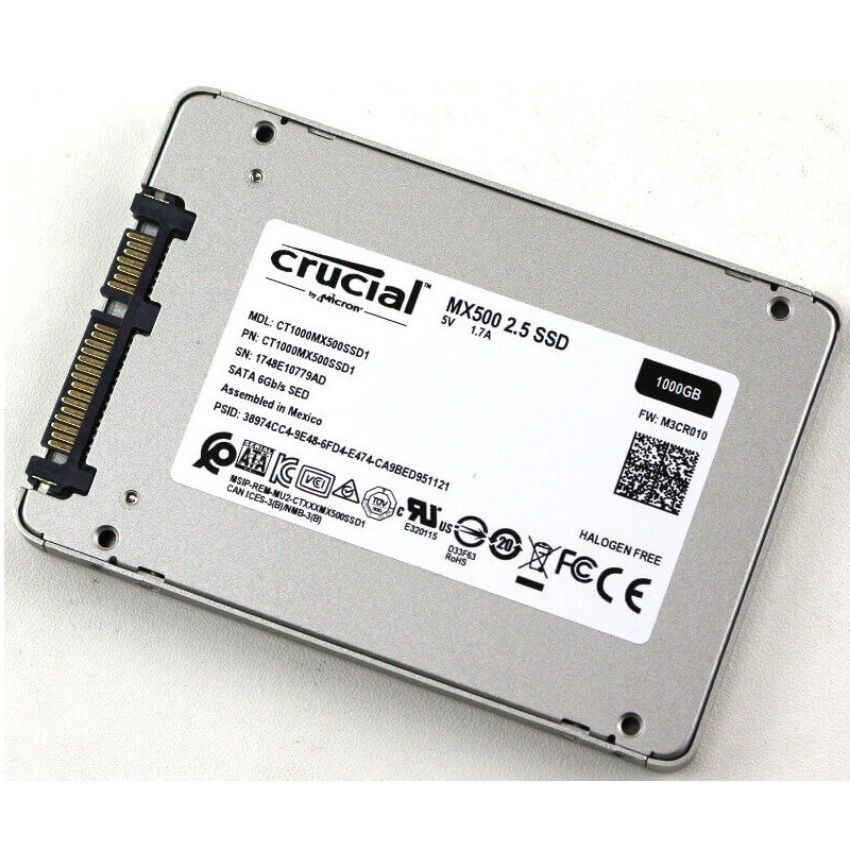 Ổ cứng gắn trong SSD Crucial MX500 500Gb SATA3 3D Nand (đọc: 560MB/s /ghi: 510MB/s) - Hàng chính hãng