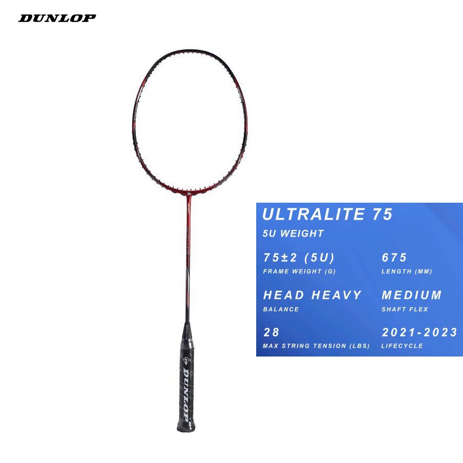 Vợt cầu lông Dunlop Ultra lite 75 G6 - Hàng chính hãng thương hiệu Anh Quốc