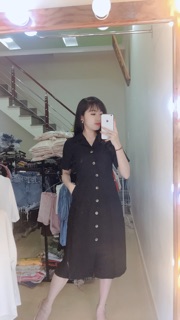 Váy sơ mi đũi cải cúc