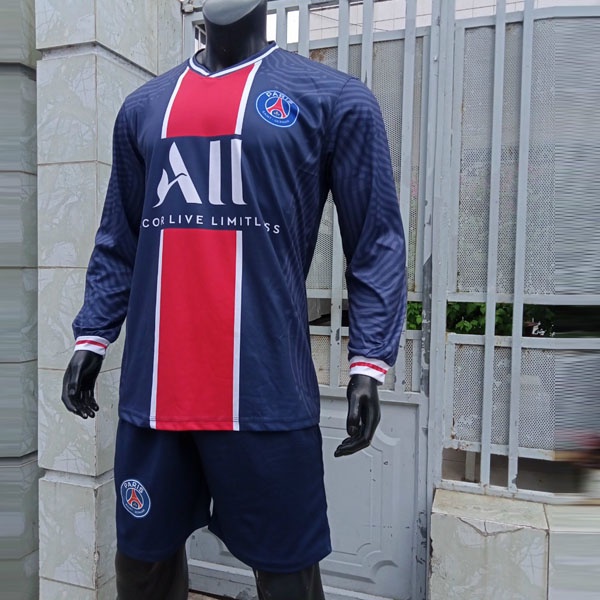 Áo Thủ Môn Nam Dài Tay CLB PSG Sân Nhà Mùa Giải 2021 Màu Xanh Đen