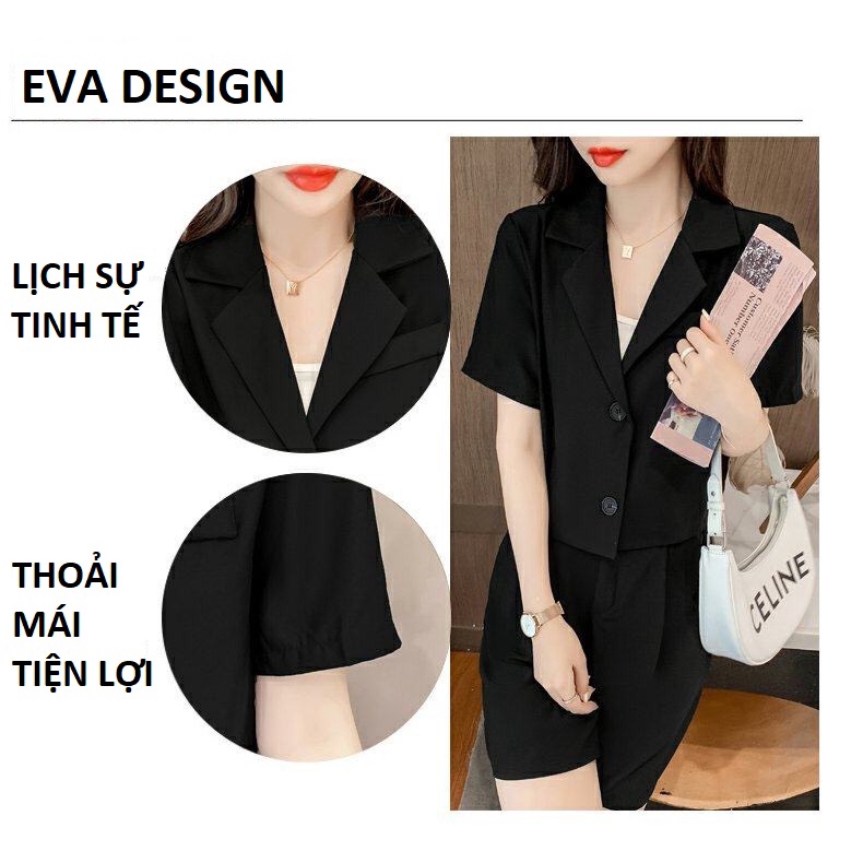 Áo Vest Croptop Nữ Ngắn Tay Áo khoác Blazer nữ Chất Tuyết Mưa Cao Cấp Hàng Thiết Kế Tay Lỡ Dáng ngắn Phong Cách Hàn Quốc