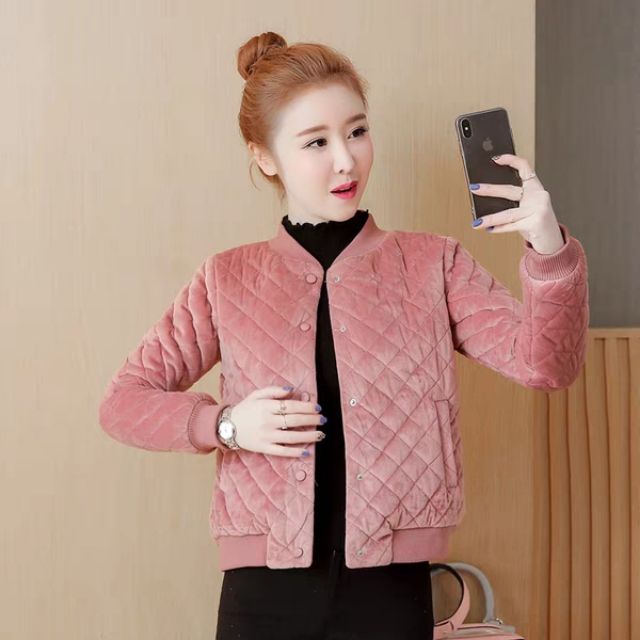 Áo bomber nữ SẴN HỒNG XL