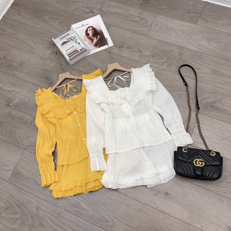 [Rẻ Vô Địch] Siêu phẩm sét bộ bèo sốp hot lăm ạ ra thêm sll Diện sét này dễ mặc dễ mix ti tỉ đồ Chất lụa sốp phồng chuẩn