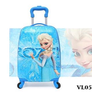 \SIZE 18/ VALY KÉO NỮ HOÀNG BĂNG GIÁ ELSA XANH IN 2 MẶT CHO BÉ GÁI CỰC XINH