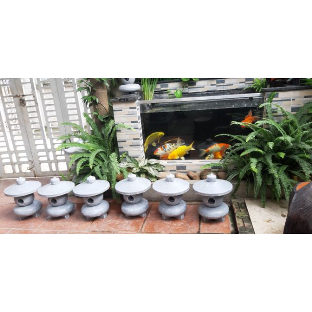 Đèn giả đá hồ koi