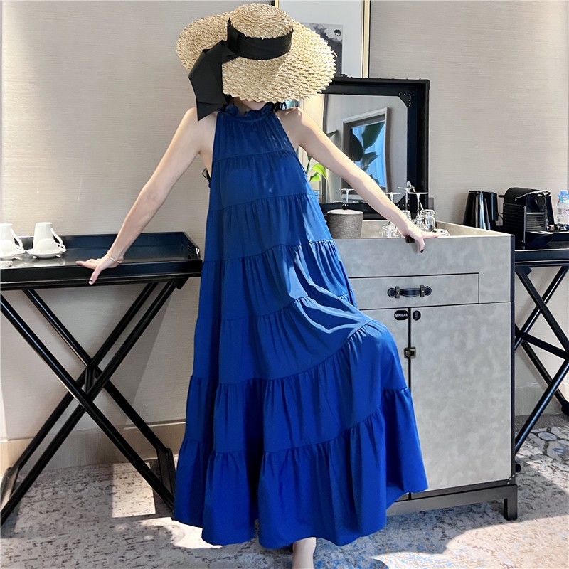 Đầm dài hai dây phong cách mùa hè cho nữ