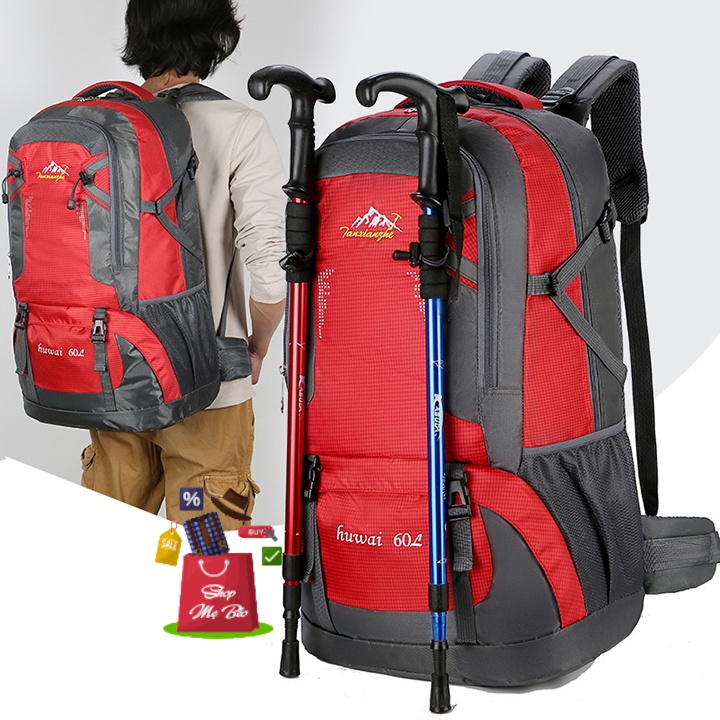 Balo phượt, leo núi, du lịch chống thấm nước, hàng cao cấp size 62cm dung tích 60L BALO-
