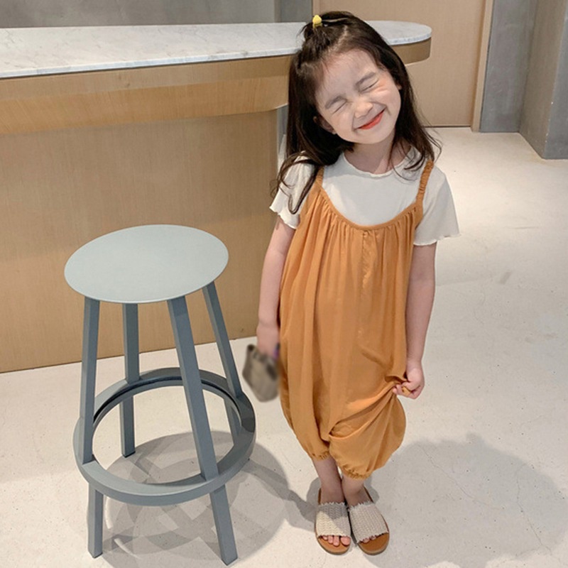 Bộ áo liền quần in hoa kiểu Hàn Quốc thời trang mùa hè dành cho bé gái