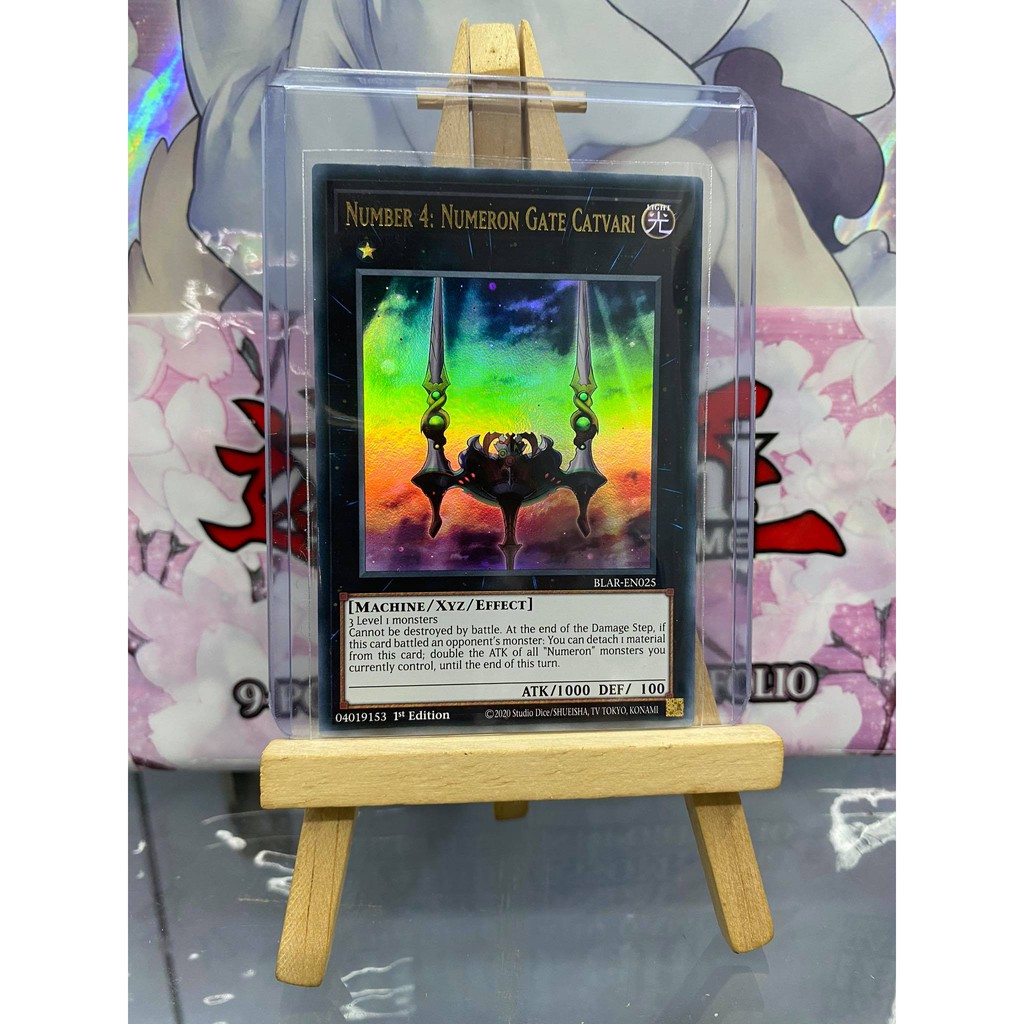 [ Dưa Hấu Yugioh ] Lá bài thẻ bài Number 4 Numeron Gate Catvari – Ultra Rare - Tặng bọc bài nhựa bảo quản