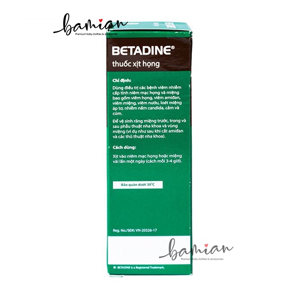 Xịt Họng Betadine Throat Spray 50Ml