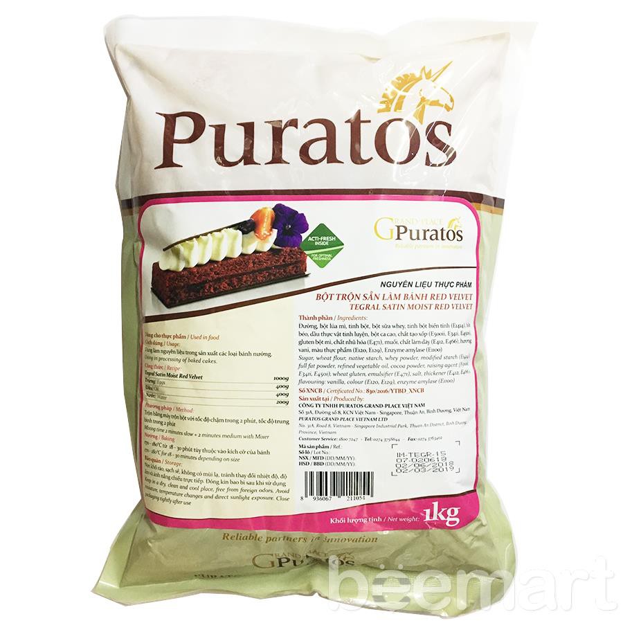 🍪Bột trộn sẵn red velvet Puratos 1kg🍪