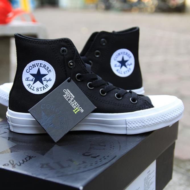Giày Converse ChuckII cao cổ vải đen CCVD16 🌺