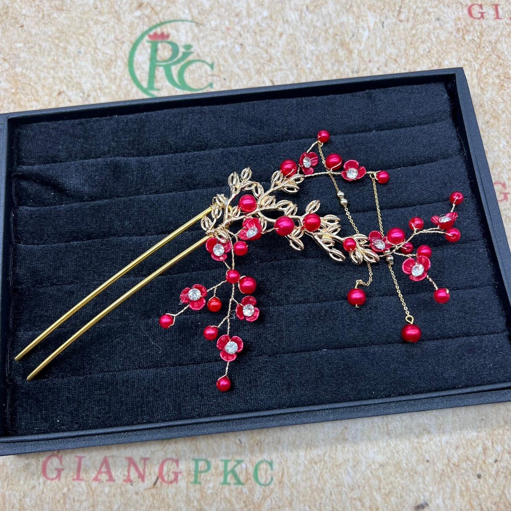 Trâm cài tóc cô dâu áo dài đơn giản Trend 8-2022 Giangpkc  Phụ kiện cưới Giang