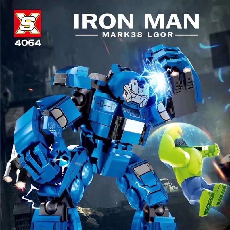 Lego con trai Xếp hình Hulkbuster Iron man 820pcs Đồ chơi lắp ráp mô hình robot hulkbuster iron man người sắt