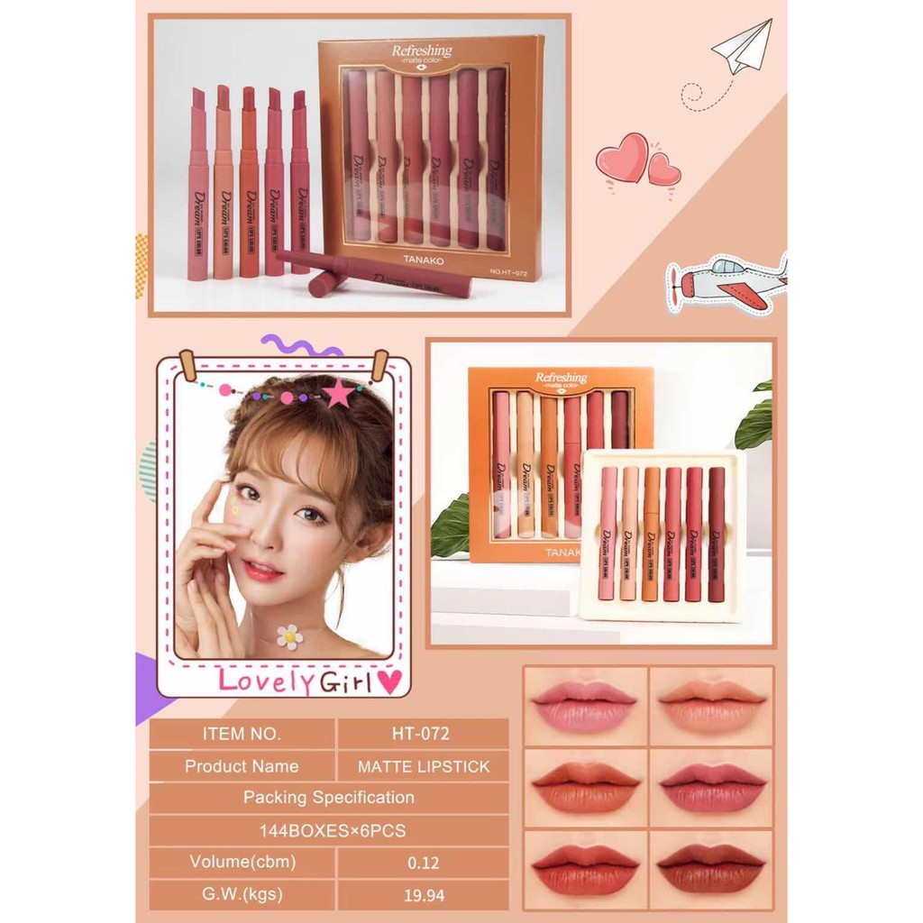 Set Son Thỏi 6 Cây Dream Lì Mịn Môi Cực Hot (Giá Sỉ) | BigBuy360 - bigbuy360.vn