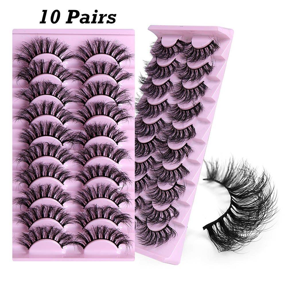 Set 10 Cặp Lông Mi Giả Nhiều Lớp Trang Điểm Tự Nhiên