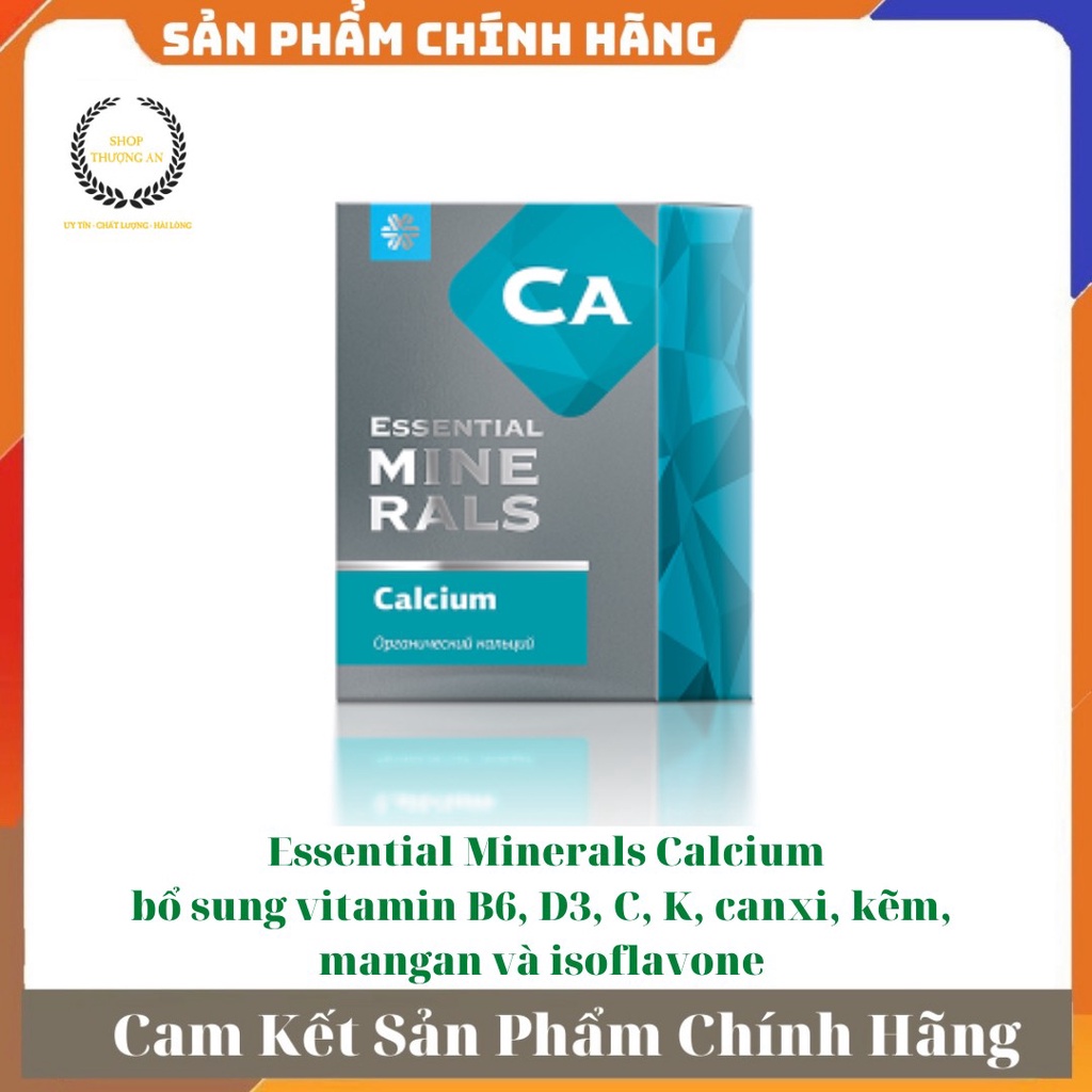 siberian Essential Minerals Calcium, hỗ trợ tăng cường sức khỏe, phát triển của xương và răng, H60v